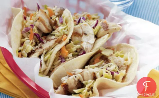 Tacos rybne z sezamem imbir Slaw