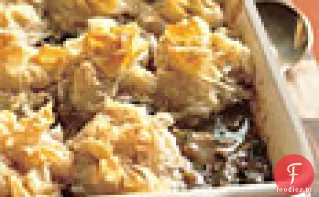 Ciasto z kurczakiem i pieczarkami z Filo-parmezanem