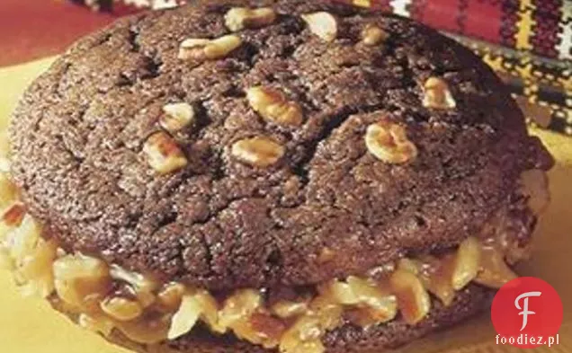 Fudgey German Chocolate Sandwich Cookies
