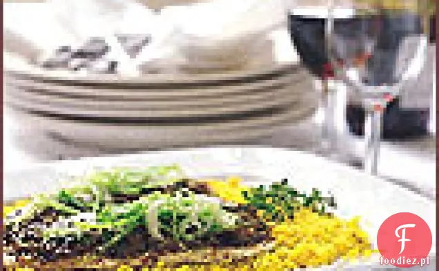 Pieczony pstrąg z Pesto z grzybów Shiitake