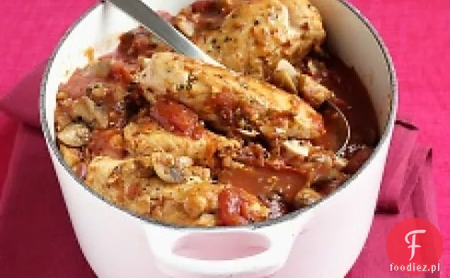 Kurczak Z Pomidorami I Pieczarkami