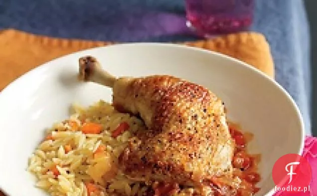 Pikantny Kurczak Z Pilafem Orzo