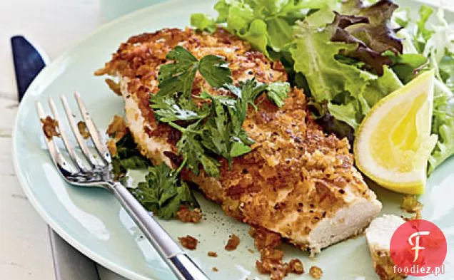 Chrupiący Kurczak z cytryną, pietruszką i oliwą z oliwek z Pierwszego Tłoczenia