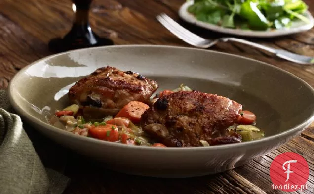 Ocet Jabłkowy-Duszone Udka Z Kurczaka