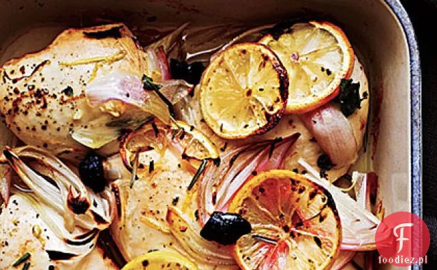 Kurczak z oliwkami i cytrynami