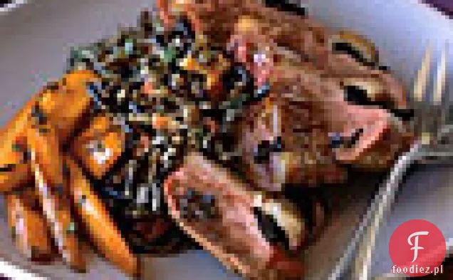 Pieczone piersi z kaczki Magret z ogolonymi czarnymi truflami