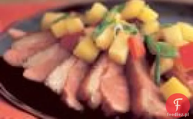 Pierś Z Kaczki Z Brzoskwinią I Salsą Z Mango