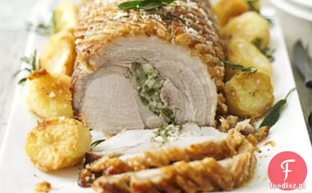 Schab Pieczony Z Nadzieniem Z Masłem Ziołowym I Pieczeń