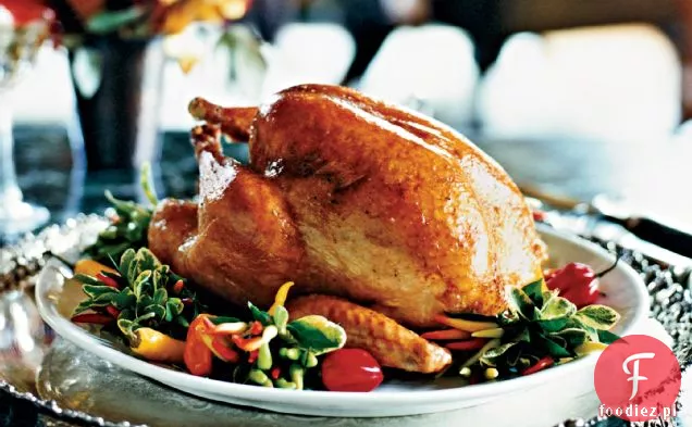 Pieczony indyk z mandarynkową glazurą