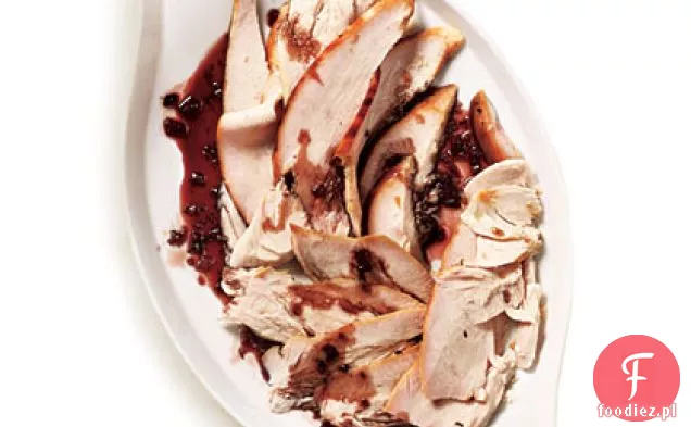 Pieczona dymem pierś z indyka z polewą granatowo-Tymiankową