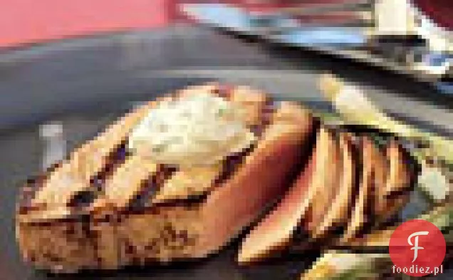 Steki z tuńczyka zapiekane z majonezem Wasabi-zielona cebula