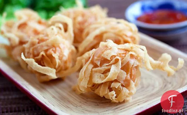 Smażone kulki z krewetek / krewetek ze skórką Wonton (???)