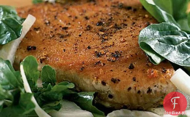Zapiekany Tuńczyk z sałatką z rukoli