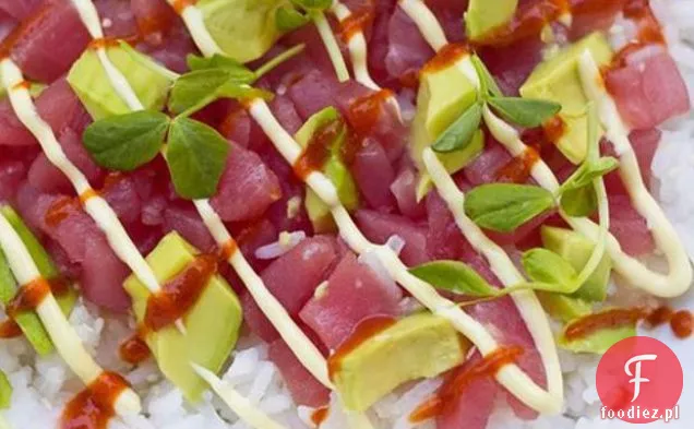 Pikantny Tuńczyk I Awokado Chirashi