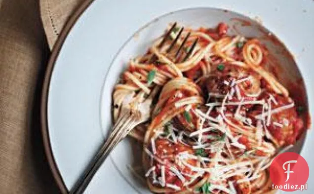 Spaghetti z klopsikami z indyka (przepis czytelnika z Nancy London)