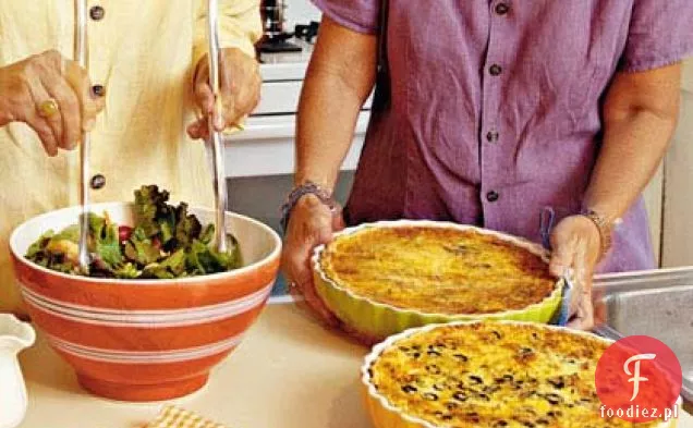 Chicken-Olive-Cheddar Quiche