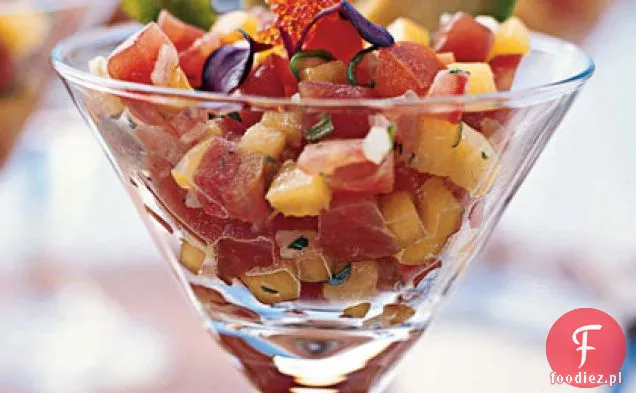 Ahi tuńczyk Seviche z Mango i awokado