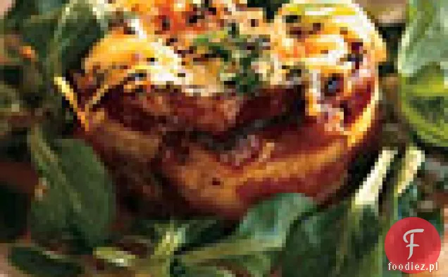 Jajka zawinięte w boczek z polentą