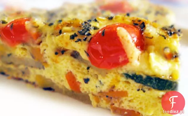 Pieczone Warzywne Cheddar Quiche