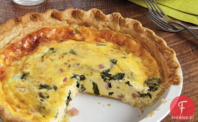 Szynka, Szwajcarski i szpinak Quiche