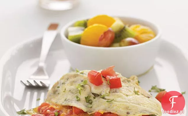 Omlet z serem i pomidorami