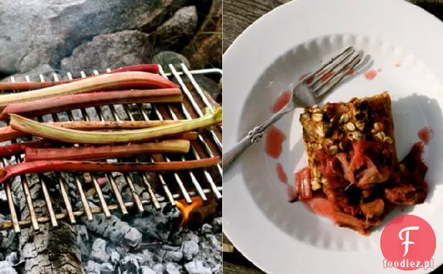 Proste Ciasto Słomkowe Z Grillowanym Rabarbarowym Sosem Waniliowym