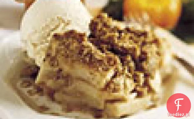 Kruszonka jabłkowa i lody waniliowe