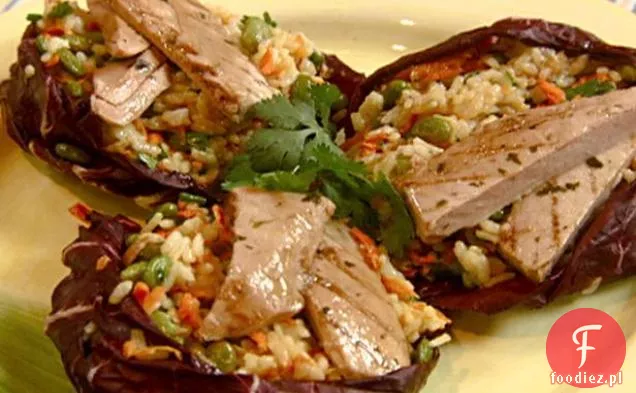 Edamame-Sałatka ryżowa z tuńczykiem Teriyaki