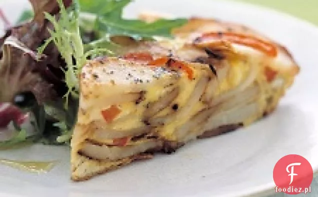 Frittata z ziemniaków i czerwonej papryki
