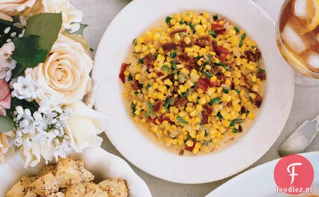 Pieczona kukurydza i pieprz Maque Choux