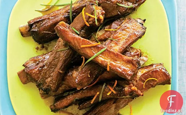 Pieczone żeberka wieprzowe z sosem cytrusowo-sojowym