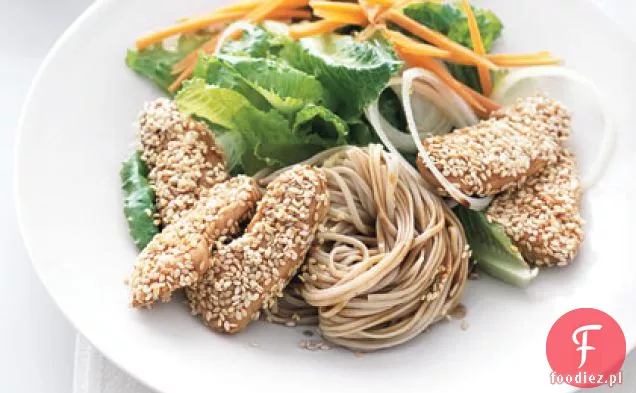 Kurczak sezamowy i makaron Soba