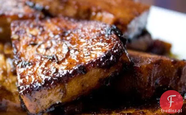 Resztki sosu żurawinowo-sojowego lepkie Słodkie steki Tofu