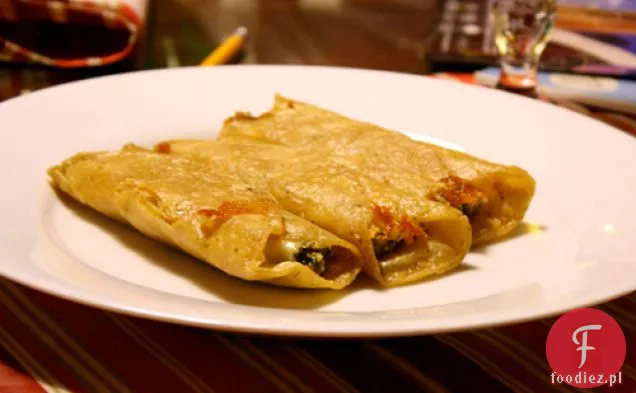 Kolacja dziś wieczorem: Flauty serowe z pesto kolendry