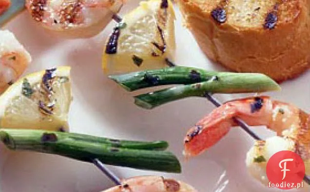 Kolendra Czosnek Krewetki Kabobs