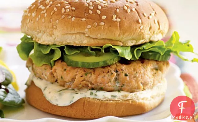 Świeże Hamburgery Z Łososiem I Kolendrą