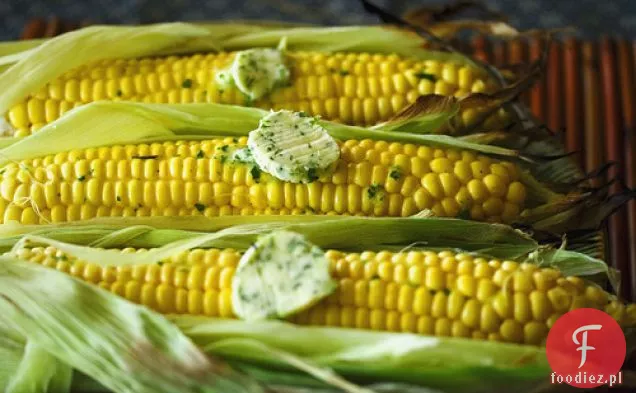 Grillowana Kukurydza Z Cytrynowym Masłem Wasabi