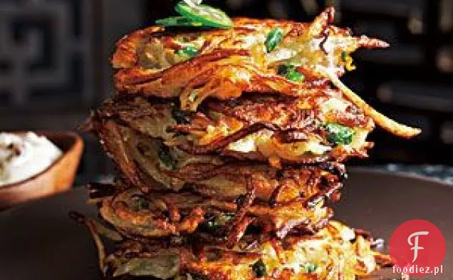 Cilantro-Jalapeno Latkes With Chipotle Sour Cream