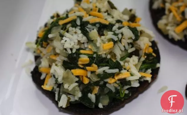 Poblano Cheddar Nadziewane Portobellos