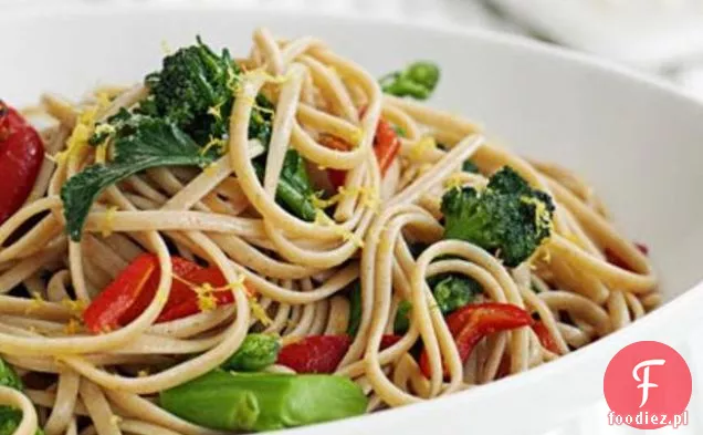 Linguine Z Brokułami I Pieczoną Papryką