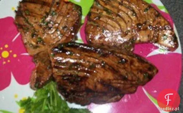 Grillowana Limonka Kolendra Ahi Z Miodową Glazurą