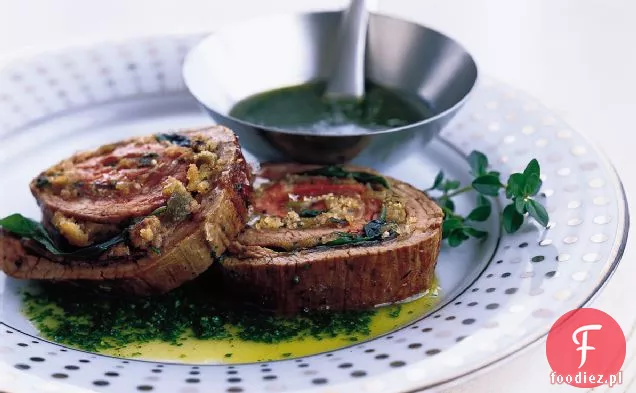 Stek z polędwicy z Prosciutto i bazylią