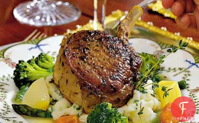 Grillowane Kotlety Wieprzowe Z Puree Czosnkowym