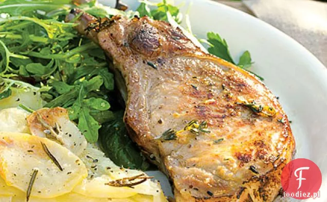 Kotlety wieprzowe grillowane z cytryną i tymiankiem