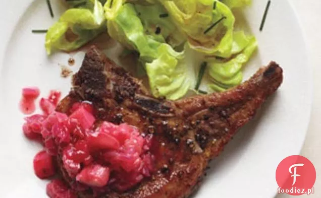 Kotlety Wieprzowe Z Pikantnym Rabarbarem Chutney Przepis