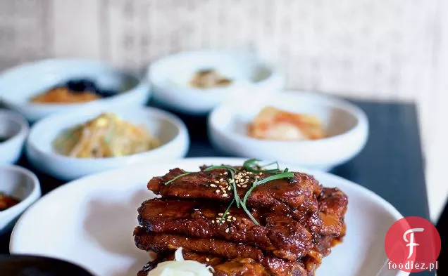 Ostre Koreańskie Szkliwione Żeberka Wieprzowe