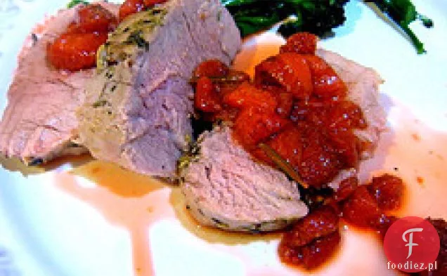 Polędwiczki Wieprzowe Z Sosem Truskawkowym Chardonnay