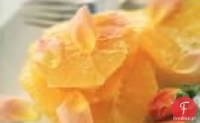 Plastry Pomarańczy W Wodzie Z Kwiatem Róży