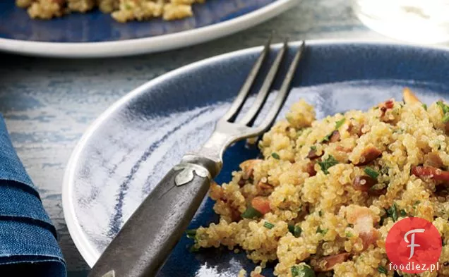 Boczek Quinoa z migdałami i ziołami