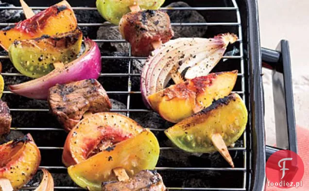Melasa - Balsamiczny Stek Kabobs Z Zielonymi Pomidorami